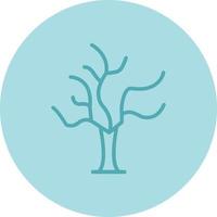 Vektorsymbol für trockenen Baum vektor