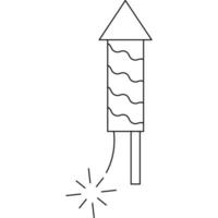 Feuerwerksrakete, die leicht geändert oder bearbeitet werden kann vektor