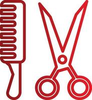 Vektorsymbol für Friseurwerkzeuge vektor