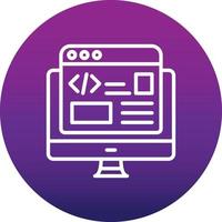 Vektorsymbol für Back-End-Entwickler vektor
