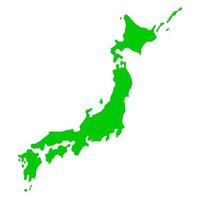 Japan-Kartenvektorillustration auf weißem Hintergrund. Karte der asiatischen Staaten. vektor