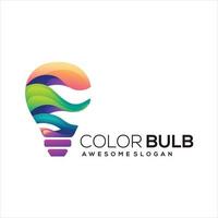 flytande Glödlampa lutning färgrik logotyp mönster vektor