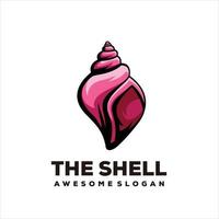Shell-Maskottchen-Illustrationslogo vektor