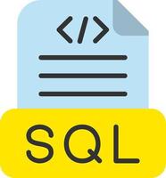 SQL-Datei-Vektor-Icon-Design vektor