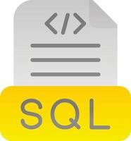 SQL-Datei-Vektor-Icon-Design vektor