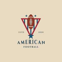 American Football Vintage-Logo mit Emblem-Vektor-Illustration-Design vektor