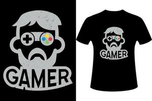 gamer slogan vektor t-shirt design för barn gaming t-shirt design.