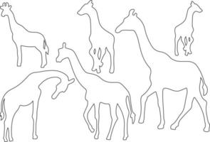 giraff linje konst vektor för webbplatser, grafik relaterad konstverk