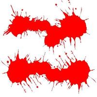stänk av blod i röd vektor illustration. blod droppar. blod stänka ner.