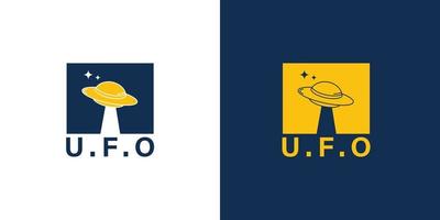 UFO logotyp enkel minimalistisk mall vektor