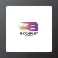 brev b logotyp tech företag minimalistisk vektor