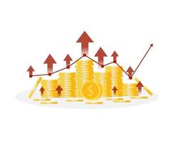 Inflation mit wachsendem Bargelddiagramm vektor