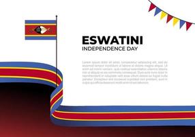 eswatini unabhängigkeitstag hintergrund gefeiert am 6. september vektor