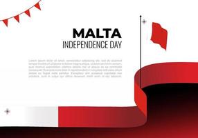 malta oberoende dag bakgrund berömd på september 21. vektor