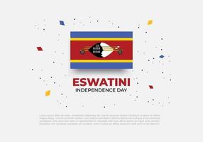 eswatini unabhängigkeitstag hintergrund gefeiert am 6. september vektor