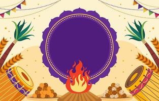 Hintergrund des lohri-Festivals vektor