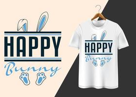 Frohe Ostern Tag Typografie T-Shirt Design vektor