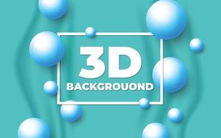 modern 3d abstrakt bakgrunder med färgrik sfärer, 3d geometrisk former bakgrund vektor