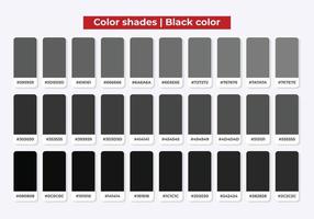 schwarz-weiße und graue farbtöne mit rgb-hex für textil, modedesign, farbe vektor