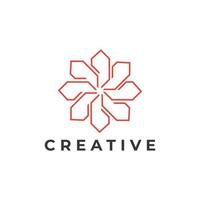 abstrakt blommig logotyp, blomma isolerat på vit bakgrund användbar för natur, salong, spa, kosmetisk och skönhet logotyper vektor