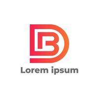 db-Buchstaben-Firmenlogo-Design vektor