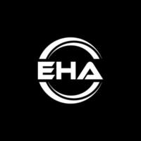 eha brev logotyp design i illustration. vektor logotyp, kalligrafi mönster för logotyp, affisch, inbjudan, etc.