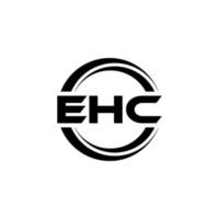 ehc brev logotyp design i illustration. vektor logotyp, kalligrafi mönster för logotyp, affisch, inbjudan, etc.