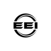 eei brev logotyp design i illustration. vektor logotyp, kalligrafi mönster för logotyp, affisch, inbjudan, etc.