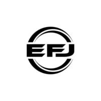 efj brev logotyp design i illustration. vektor logotyp, kalligrafi mönster för logotyp, affisch, inbjudan, etc.