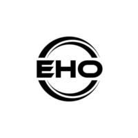 Eho-Brief-Logo-Design in Abbildung. Vektorlogo, Kalligrafie-Designs für Logo, Poster, Einladung usw. vektor