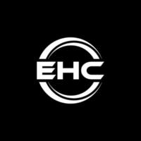 ehc brev logotyp design i illustration. vektor logotyp, kalligrafi mönster för logotyp, affisch, inbjudan, etc.