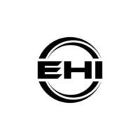 ehi-brief-logo-design in der illustration. Vektorlogo, Kalligrafie-Designs für Logo, Poster, Einladung usw. vektor