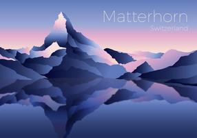 Matterhorn Landschaft Freier Vektor