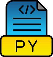 Python-Datei-Vektor-Icon-Design vektor