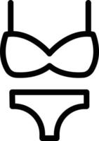 bikini-vektorillustration auf einem hintergrund. hochwertige symbole. vektorikonen für konzept und grafikdesign. vektor