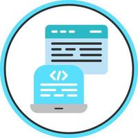 Backend-Entwicklungsvektor-Icon-Design vektor