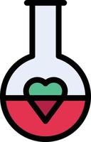 liebe chemievektorillustration auf einem hintergrund. hochwertige symbole. vektorikonen für konzept und grafikdesign. vektor