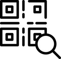 suche qr-code-vektorillustration auf einem hintergrund. hochwertige symbole. vektorsymbole für konzept und grafikdesign. vektor