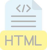 HTML-Datei-Vektor-Icon-Design vektor