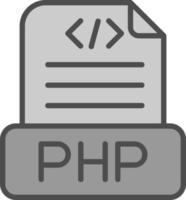 php-Datei-Vektor-Icon-Design vektor