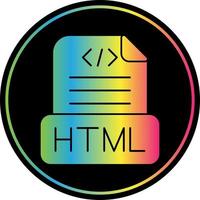 HTML-Datei-Vektor-Icon-Design vektor