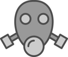 Gasmasken-Vektor-Icon-Design vektor