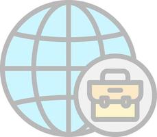 weltweites Business-Vektor-Icon-Design vektor