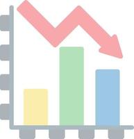 nedgång diagram vektor ikon design