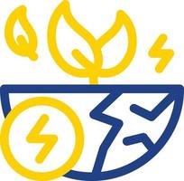 flaches Symbol für nachhaltige Energie vektor