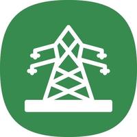 Flaches Symbol für den elektrischen Turm vektor