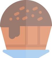 Schokoladen-Cupcake-Vektor-Icon-Design vektor