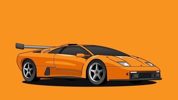 orangefarbener Sportwagen-Vektor vektor