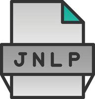 jnlp fil formatera ikon vektor