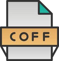 coff fil formatera ikon vektor
